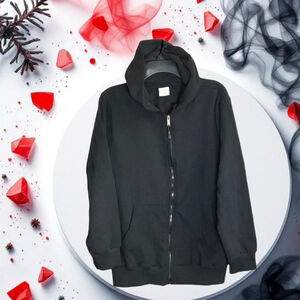 Pure Champ Black Zip Soft Fleecy Inside Hoodie Teen Boys Men Small